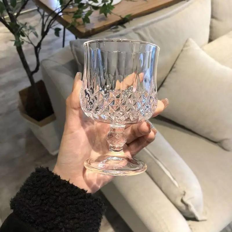 Colored Diamond Wine Glass, Ins High Value Household French Goblet, Champagne Glassware,Wine Glass Drinkware