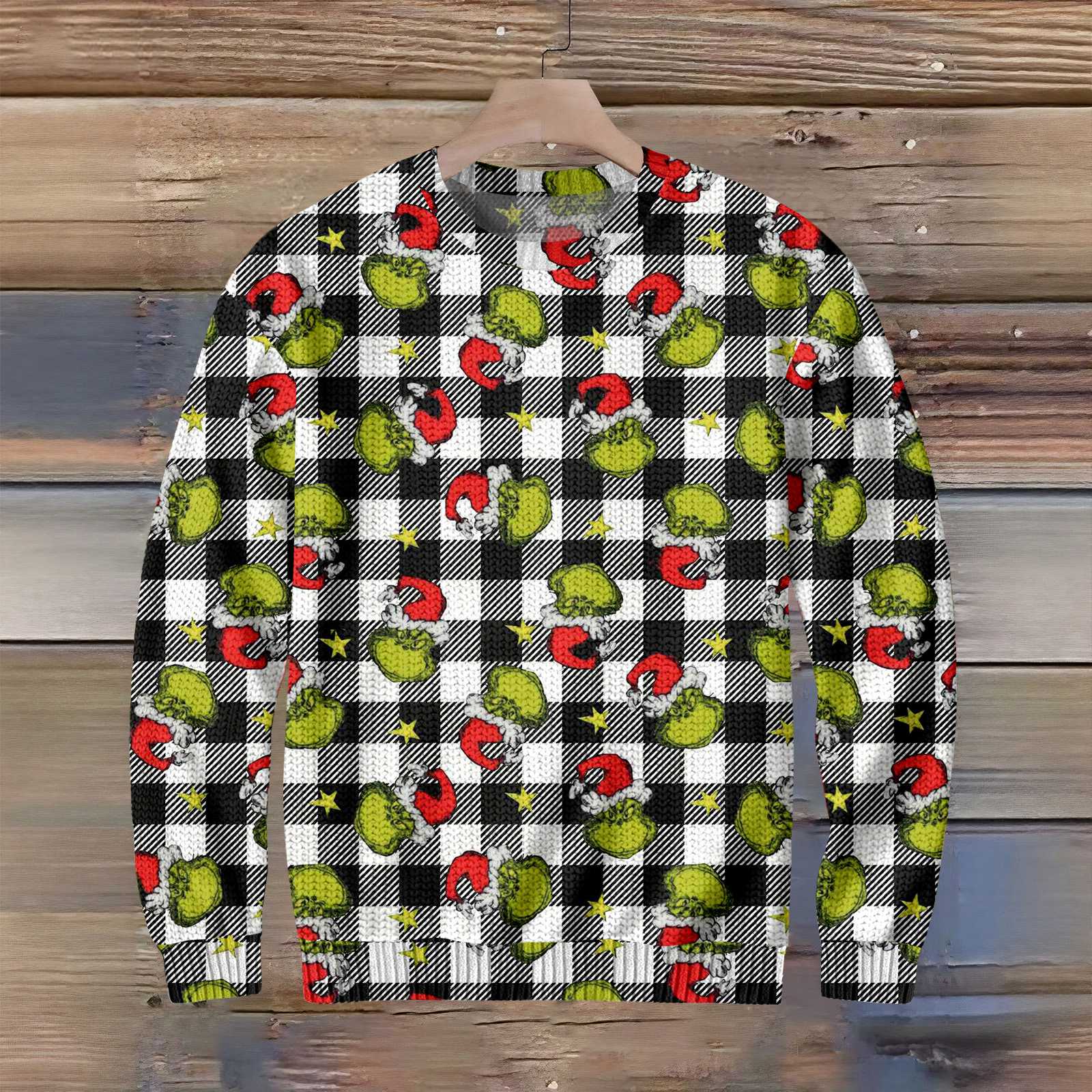 

Рождественский мужской повседневный свитер с принтом S