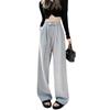 Women's Pant Fashion Solid Color Tie High Waisted Loose Wide Leg Pant