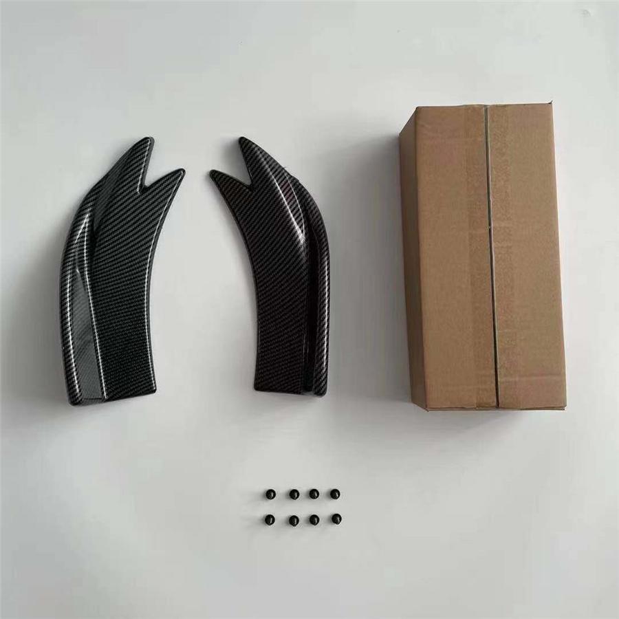 2ks Univerzální Vzhled Karbonových Vláken Auto Zadní Nárazník Spoiler Canards Ploutve Proti Nárazu Difuzor Lip Wrap Úhel Splitter Chránič Ochranné Sady