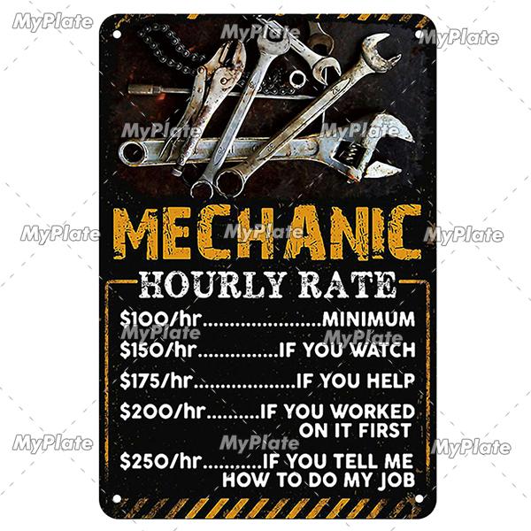 My Garage Metal Sign Vintage Mechanic Tin Sign Man Cave Decoration Wall Decor For Bar Plaque Home Decor Tool Poster