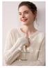 Soft Cashmere Knit Cardigan - Women's Autumn/Winter Solid Color Single-Breasted Cable Knit Round Neck Outerwear
