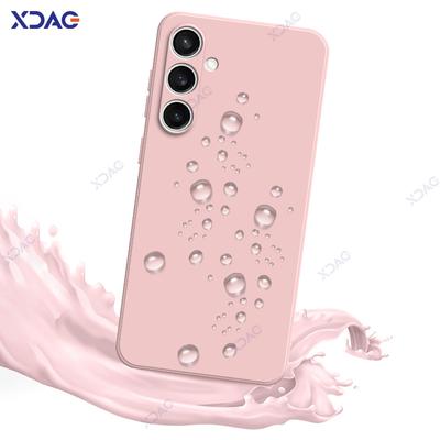 Mobile Phone Cases for Samsung Galaxy S24 FE SamsungS24FE 5G 360 Soft Luxury Square Liquid Silicone Waterproof Covers