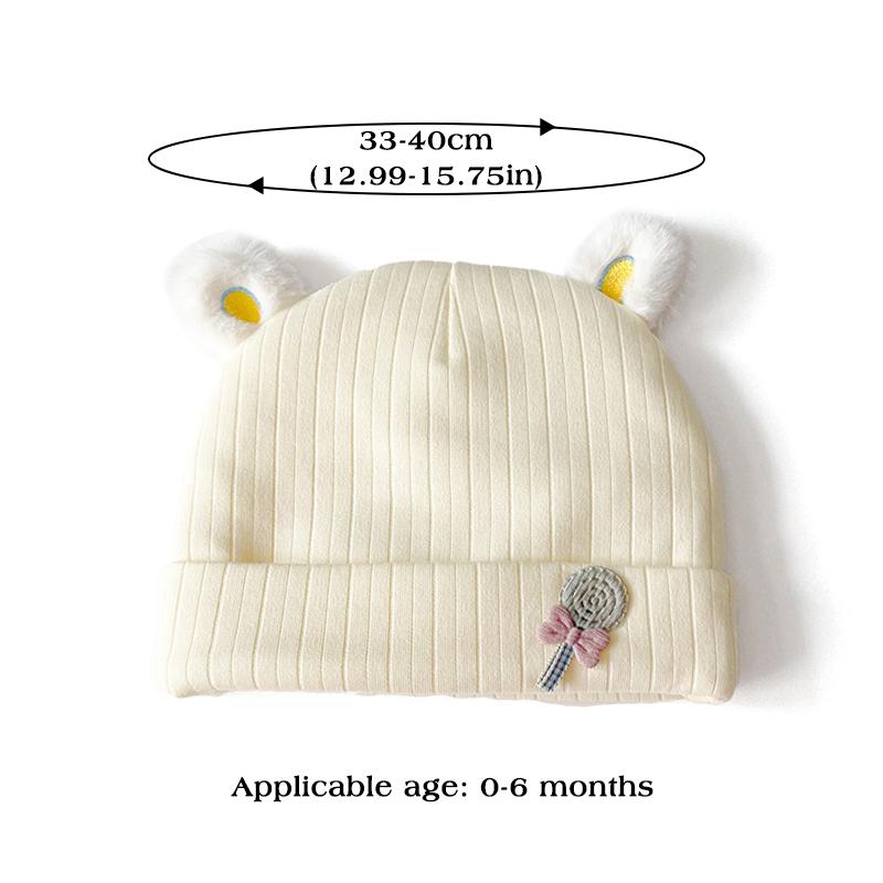 0-3 Mouths Newborn Fetal Hats Cute Soft Cotton Boy Girl Autumn Winter Warm Beanies Caps Solid Color Infant Kids Bonnets
