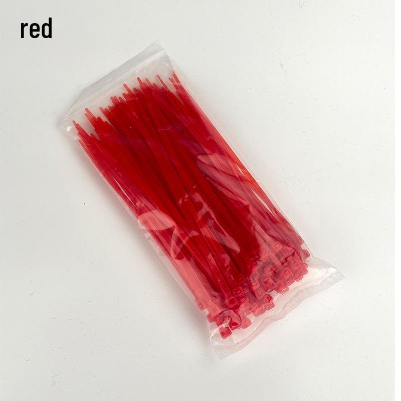 Multi-Color Nylon Zip Ties - 2x100 Pack, Small 2.4mm Wide In Blue, Red, Yellow, Green, Orange, Black, White & Pink