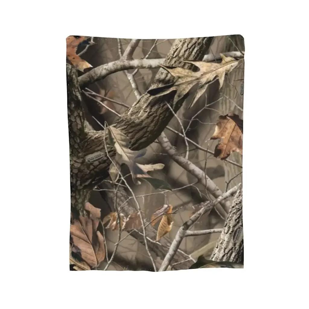 Real Tree Camouflage Decke Weiche Warme Flanell Überwurfdecke Abdeckung für Bett Wohnzimmer Picknick Reise Zuhause Sofa