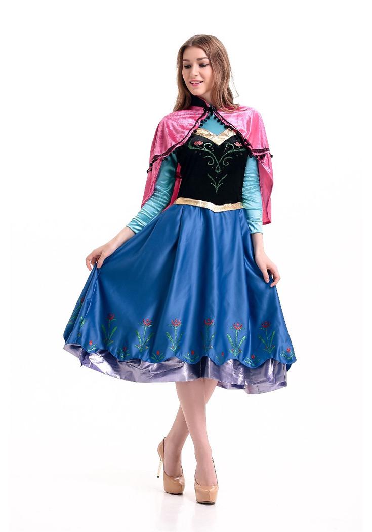 Frozen Halloween Princess Anna & Elsa Adult Costume Gown Extra Large синий