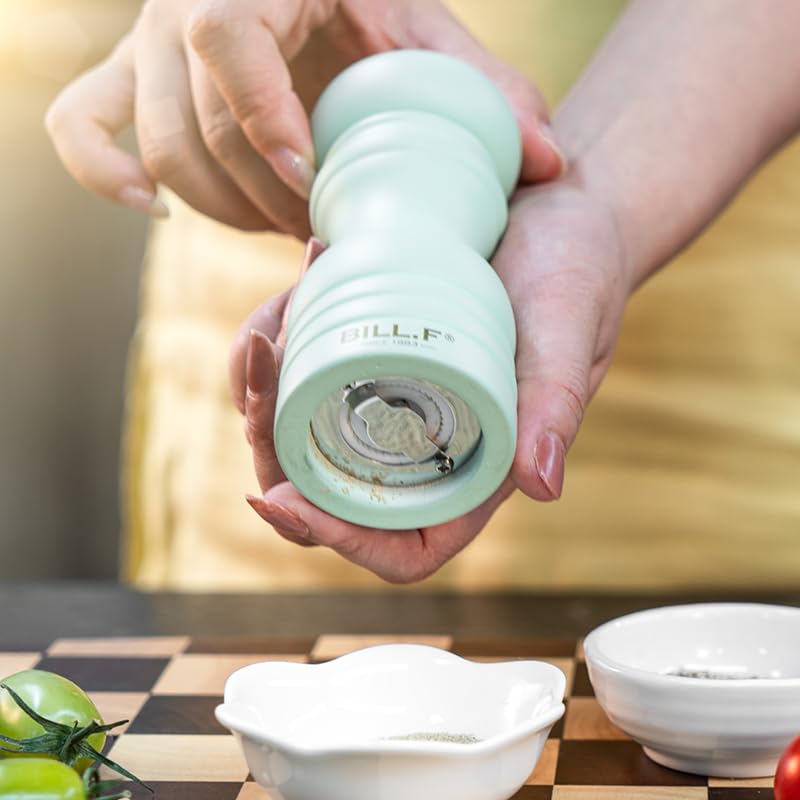 Pfeffersalz, Gewürz, Pfefferkristall, Stein, verstellbar, natürliches Gewürz aus massiver Eiche, Keramik, poliert, Gewürz für Camping, 2 Mühlen, Mühlen, Mühlen, manuell,