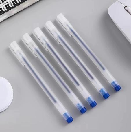 Clear Frosted Pens 5 Pack for Writing School Supplies