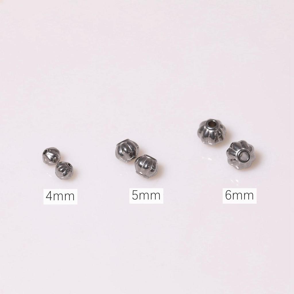 Stainless Steel Pumpkin Spacer Beads for DIY Bracelets and Jewelry Making