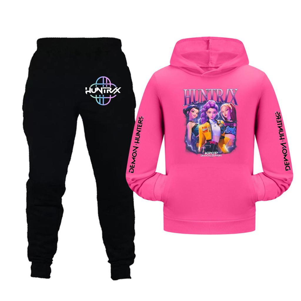 Kinder Mädchen Langarm Kapuzenpullover und Hose Set für Kleinkinder und große Kinder 2-teilige Outfits