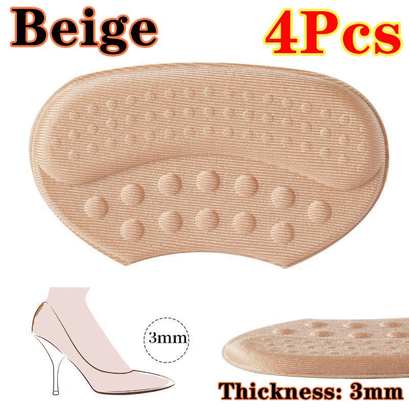 

4pcs Shoe Pads for High Heels Pain Relief Anti-wear Cushion Heel Protectors Shoes Sticker Foot Care Liner Grip Insole Insert Pad