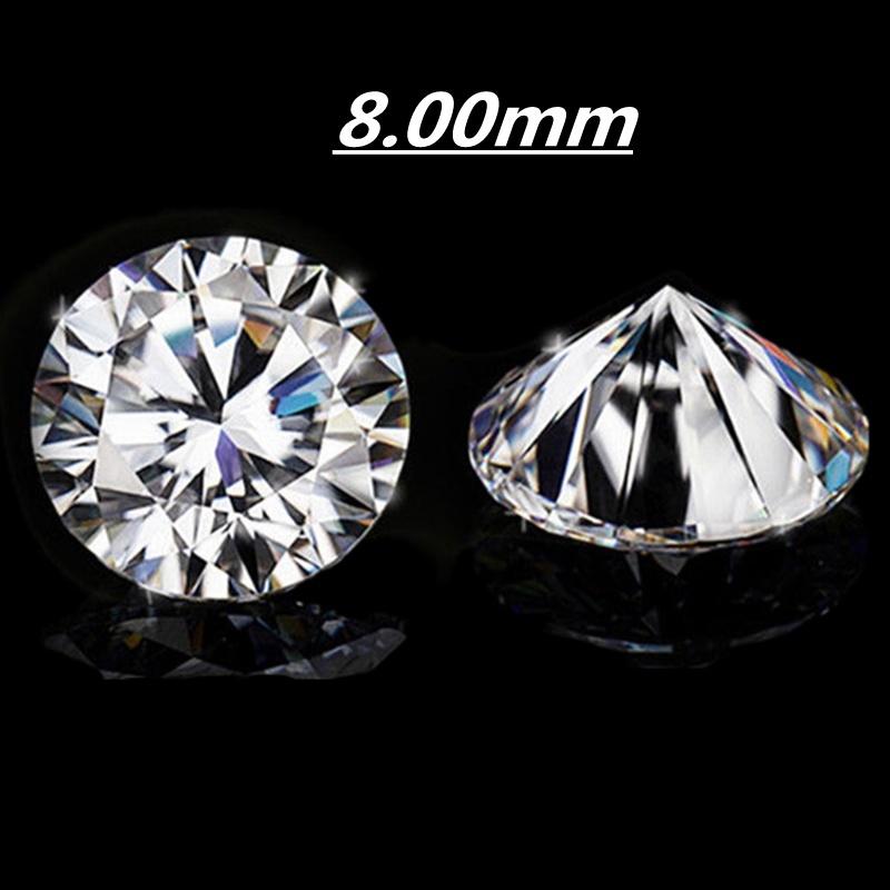 Rund briljantskjæring 5,0 mm til 12,0 mm D Farge Moissanites løs stein diamantring smykker armbånd materiale høy kvalitet