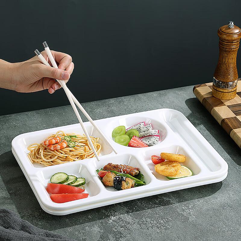OEING 14-inch Melamine 6-Compartment Canteen Tray