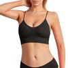 Women's Y Back Sports Bra - Padded Low Impact Spaghetti Thin Strap Workout Yoga Top