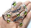Peridot 925 Silver Plated Bangle 7" Superb Jewelry Fashion Forwarded Jewelry F8D06
