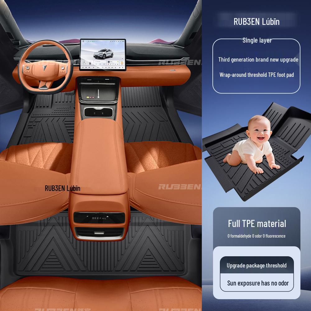 Lubbin TPE Door Sill Mats for Deep Blue S05 - Full Coverage Interior Accessories