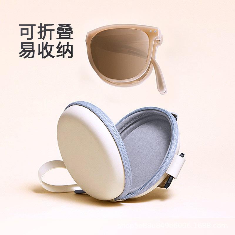 Folding sunglasses, men's and women's sunglasses, polarized air cushions, explosive sunglasses, retro folding and portable.