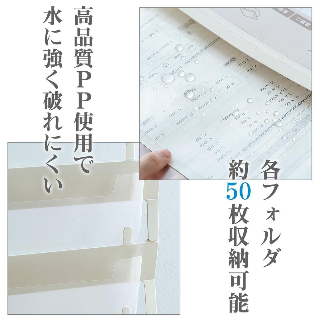 Best Answer Made in Japan Includes Timetable Wall Pocket Brown Hanging Folder Foldable A4 File Case Storage Document Organization Small Item Storage