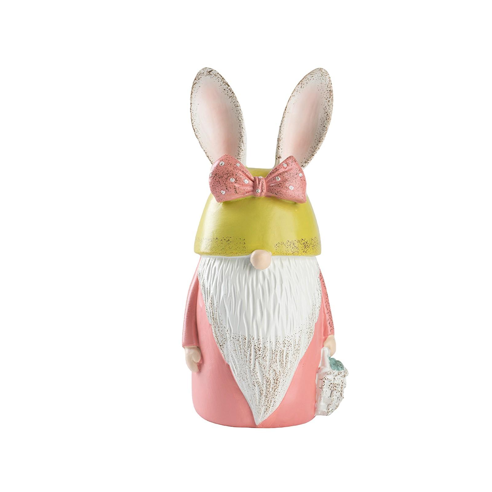 

Gnome, Resin Ornaments, Home Outdoor Courtyard Garden Animals, Handicraft Decoration. One Size розовый