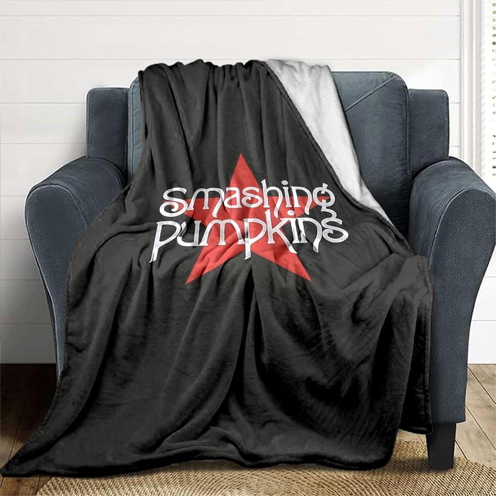 1pc Smashing Pumpkins Themed Printed Soft and Comfortable Home Blanket, Small Throw Blanket, Nap Blanket, Suitable as a Gift l086