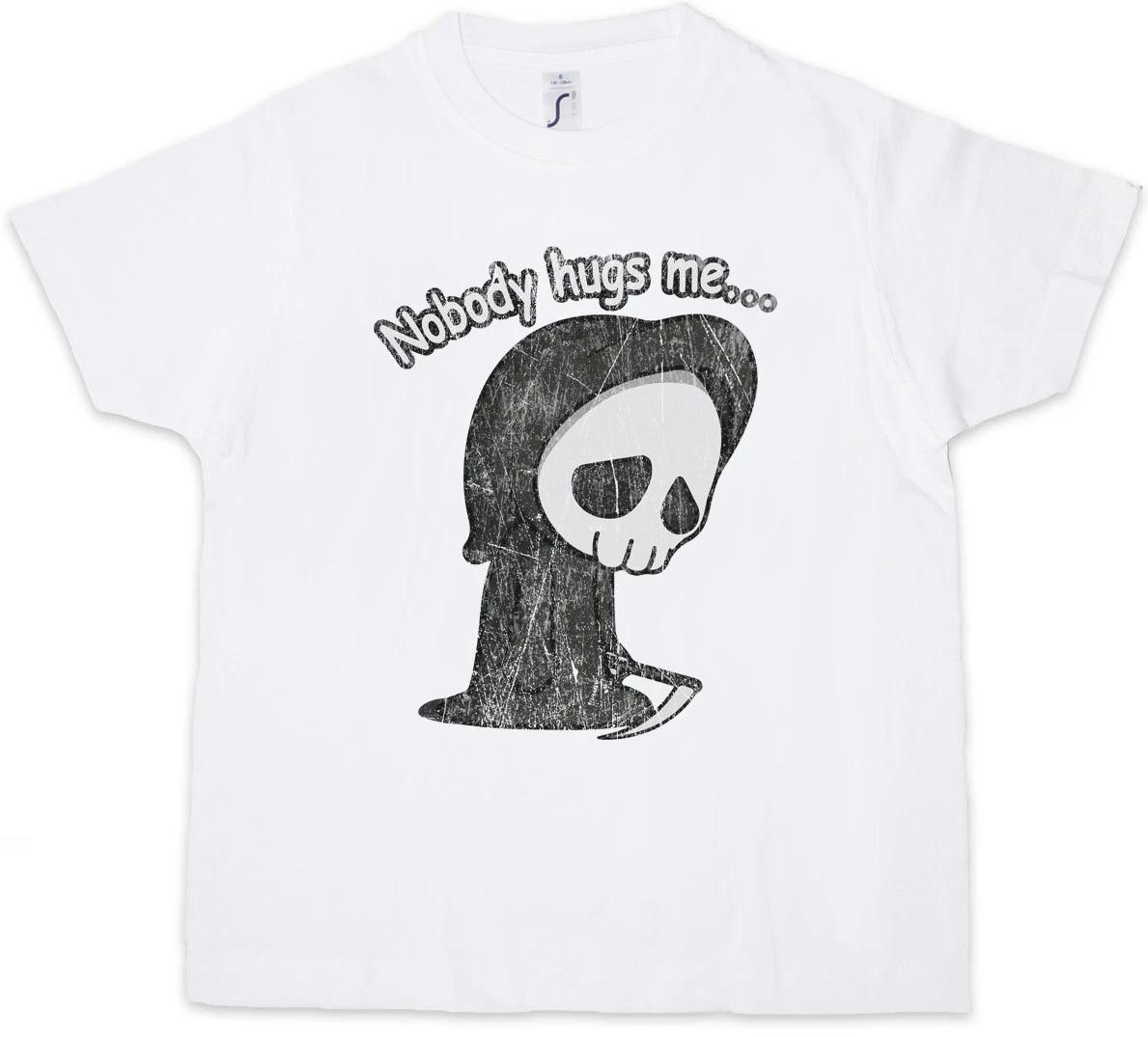 NOBODY HUGS ME Kids Boys kids boys T-Shirt Fun Halloween Blood Fear the Reaper Scythe 100