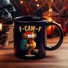 Funny Coffee Mug 350ml Ceramic Cup Rooster Design for Men Women Friends Family Coworkers Novelty Birthday Christmas Gifts
