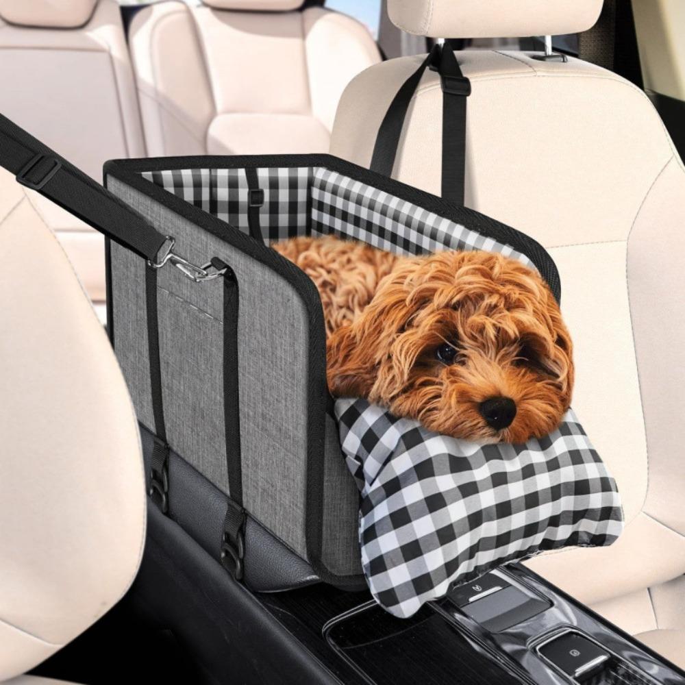 

Anti Slip Center Console Dog Seat Universal Inner Seat Belt Height Increasing Seat Cozy Soft Pillow Anti-Collapse Seat сірий