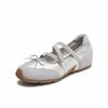 Leather Inner Height Increase Mary Jane Shoes Women's Summer New Soft-soled Ballet Shoes Casual Versatile Cross Strap