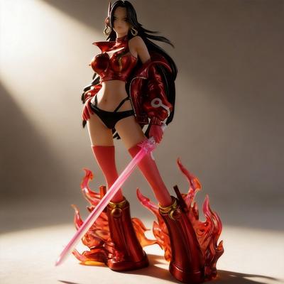 One Piece Anime Boa Hancock TMD GK Statue 26cm Collectible Figure Beauty Model Toy Desktop Decoration Red