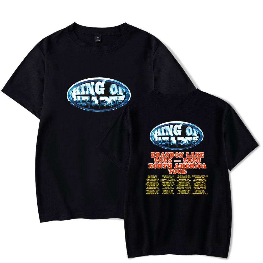 Brandon Lake King of Hearts Tour 2026 Merch Tshirt Cool Print Tops for Unisex and Women Streetwear S
