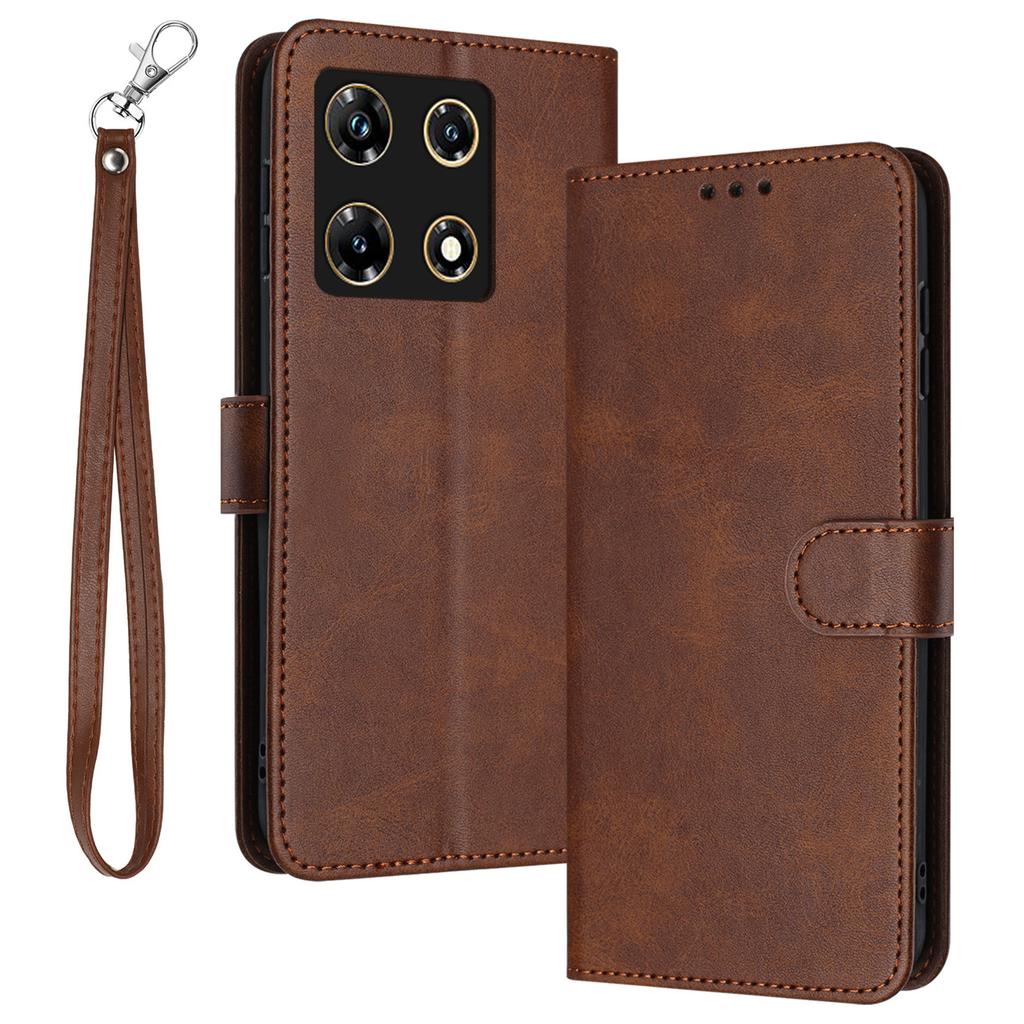 Pour Infinix Note 30 Pro 4G Étui Folio à Rabat Portefeuille en Cuir Coque de Téléphone Protection Complète Housse de Protection avec Cordon