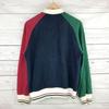 Columbia Cotton Colorblock Jacket [XS/Navy×Red×Green] Varsity Style(USED)