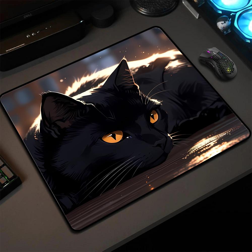 1PC, 50x50, Cute Cat Pattern Small Gaming Mouse Pad, Anti-Slip Edge Keyboard Rug,Desktop Mouse Mat, Computer Office Accessories