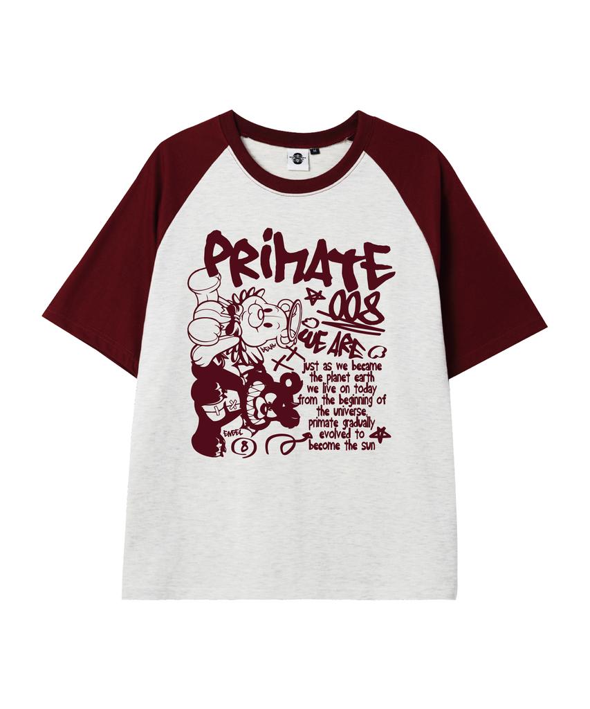 PRIMATE Angeldem Oversized Raglan Short Sleeve T-Shirt 5 Colors