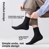 Herren Sommersocken, Leicht, Reine Baumwolle, Wadenlang - Klasse 10A, Antibakteriell, Geruchsresistent, Schweißabsorbierend, 100% Baumwolle, Business-Socken für Herren