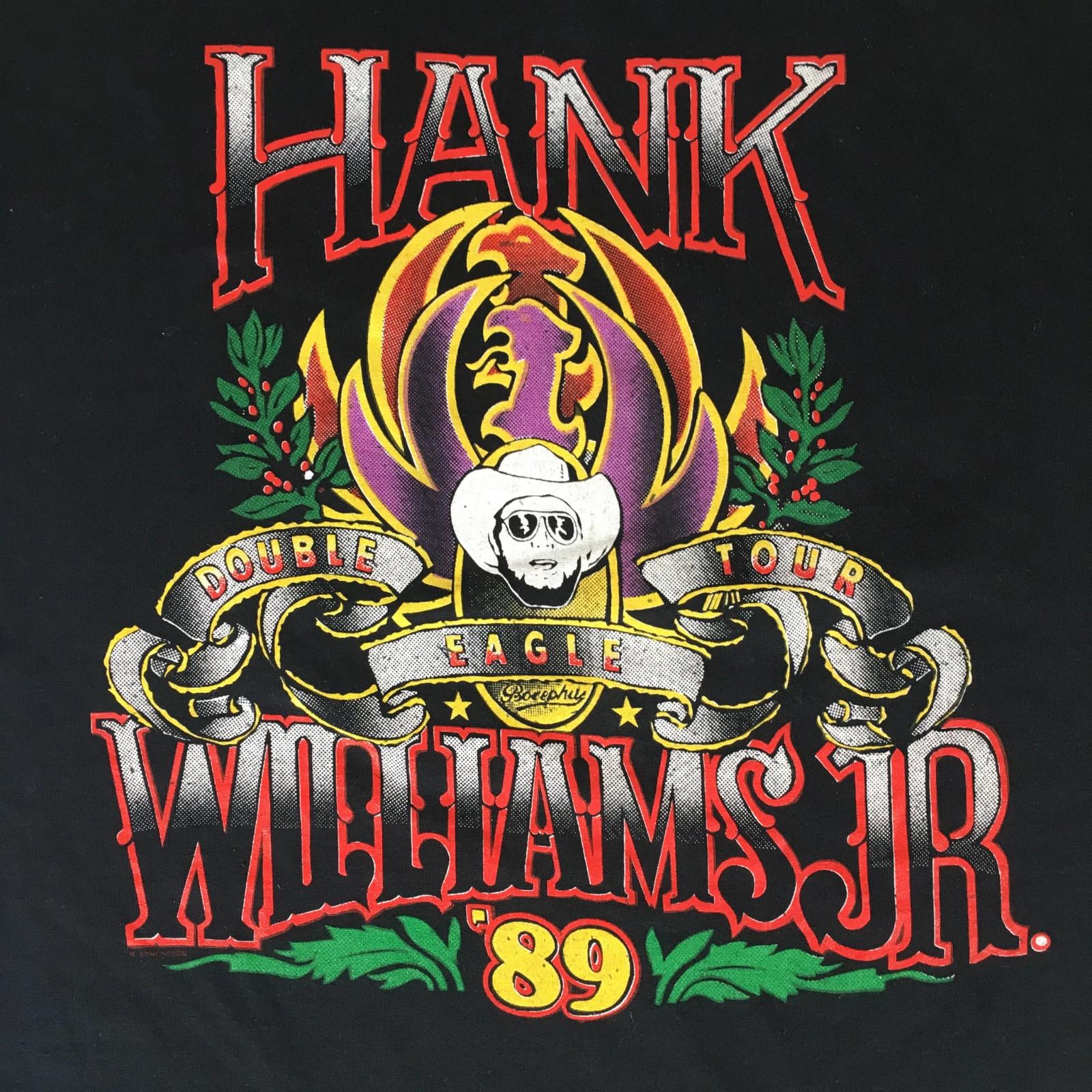 

Hank WIlliams JR T-shirt Tops Tee Black Cotton tee All Size 4XL