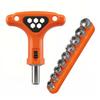 Ratchet Screwdriver 6.35mm Ratchet Bit Screwdriver with Non-Slip Handle Multifunctional for 1/4 Inch Hex Screwdrivers Bits Set