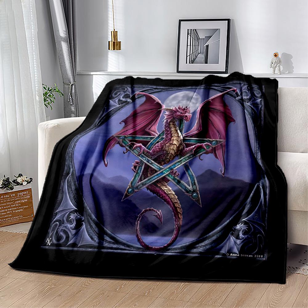 Gothic Style Blanket Comfortable Perfect for Livingroom Bed Seaside Four Seasons Multipurpose Warmthful Decor Best Holiday Gift for Friends Family