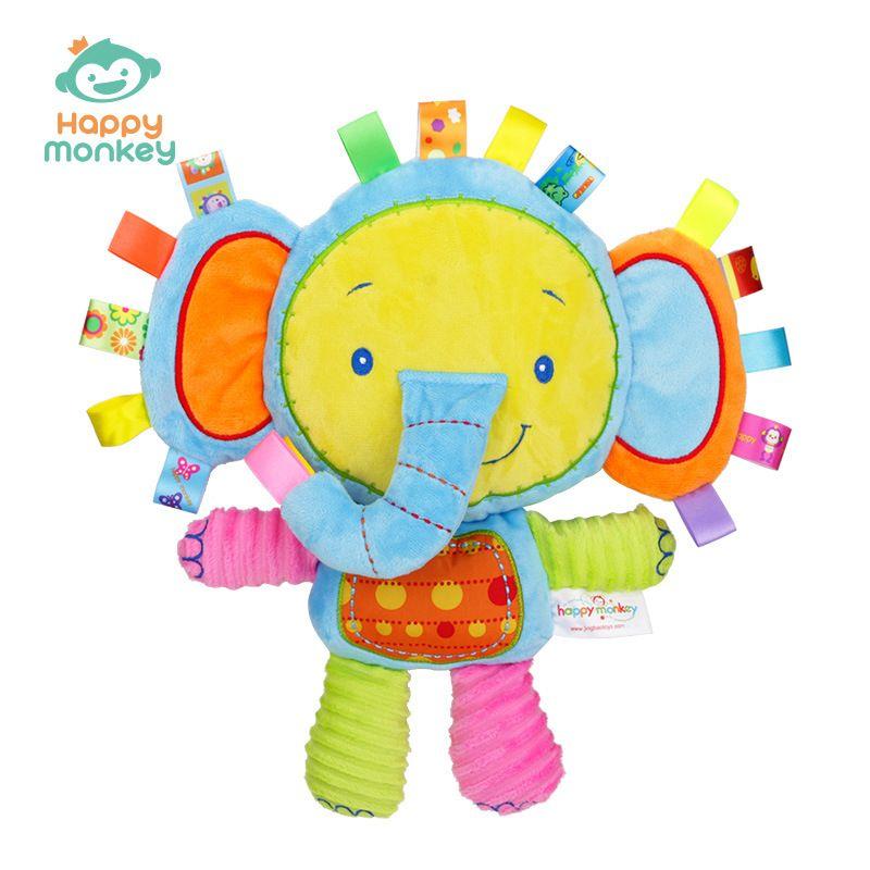

Appeasing Towel Baby Accessible Toy Doll Baby 0-1 Years Old Educational Sleeping Baby Hold Puppet Label Doll Soothe Doll-Elephant
