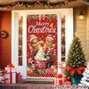 Christmas Door Cover, Red Pattern, Christmas-themed Background Decoration, Suitable For Winter Party Supplies.