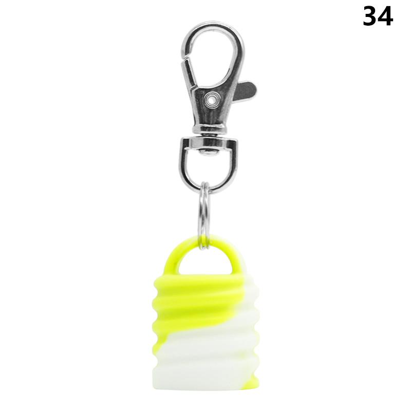 Practical Silicone Keychain Cap lip gloss accessories Portable Durable Holder Keychain Compatible For  Lipstick Storage Cap