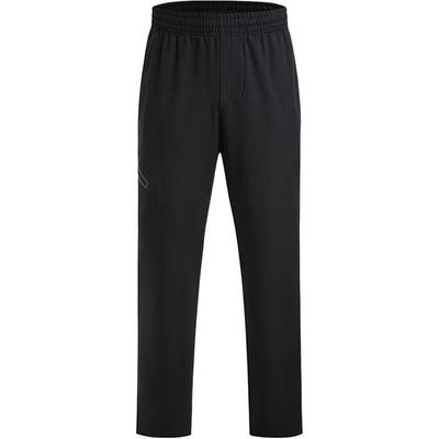 Gewebte einfarbige einfache bequeme Outdoor-Sport-Freizeithose Herrenhosen Schwarz 1388824-001