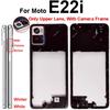 Middle Frame Cover For Motorola MOTO E22 E22i E32 E32S Middle Housing with Lens Frame Parts