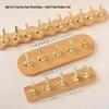 Minimalist Wooden Nail Art Practice Base & Wearable Metal Finger Holder