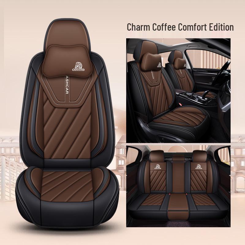 Four Seasons Universal PU Leather Car Seat Cover - Full Surround Cushion