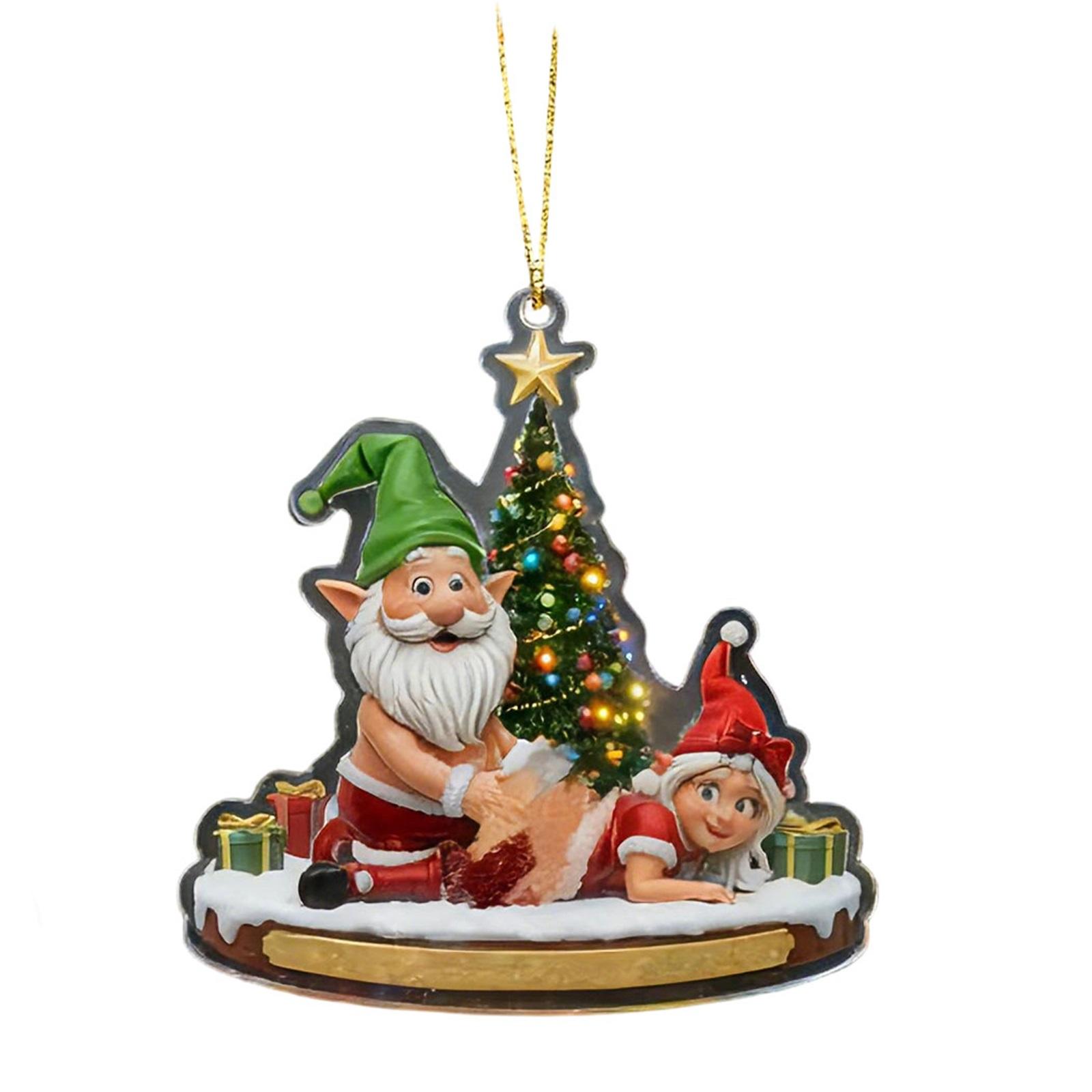 

1 шт. 2D Рождественское украшение Рождественский акриловый кулон One Size