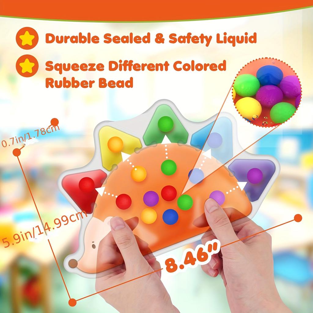 Color Sorting Toys Sensory Toys for Toddlers Fine Motor Skill Games Learning Fidget Toys Color Matching Montessori Hedgehog Toys