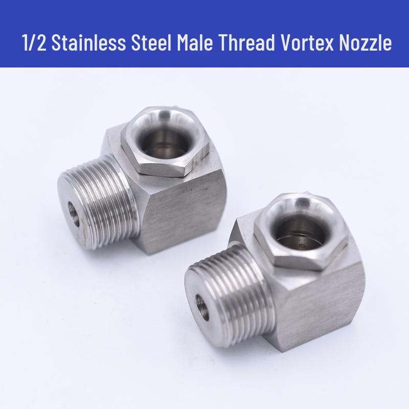 Stainless Steel High Flow Vortex Atomizing Spiral Nozzle with Hollow Cone and Threaded Spray.