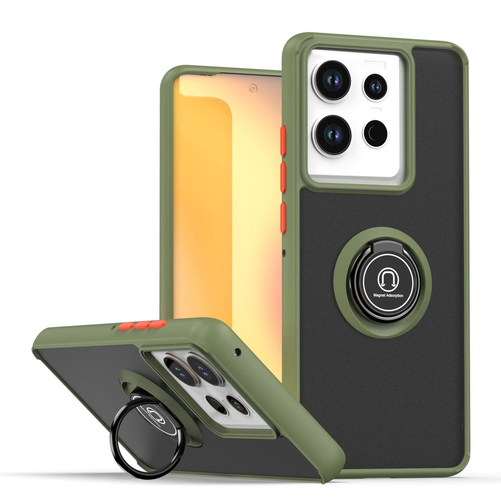 Bracket PC Case Shockproof Matte PC Armor Case for Motorola Moto Edge 50 Pro Cover Ring